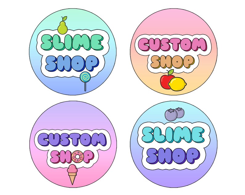 Slime Logo Slime Logo Stickers Logos for Slime Slime | Etsy