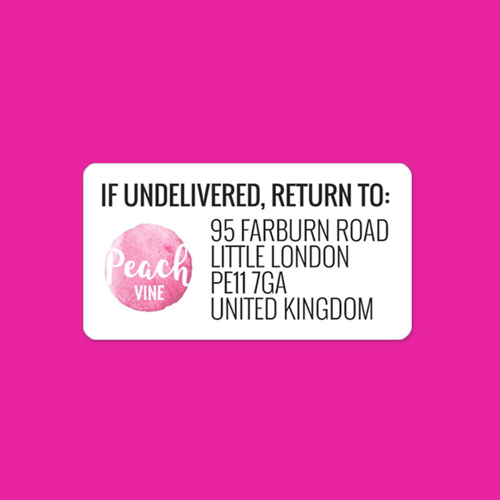 Return Address Labels Packaging Stickers Address Stickers Etsy UK