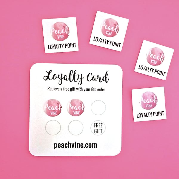 Loyalty Cards - Business Loyalty Cards with Stickers - Loyalty Stickers - Logo Loyalty Cards - Logo Loyalty Stickers - Loyalty Points