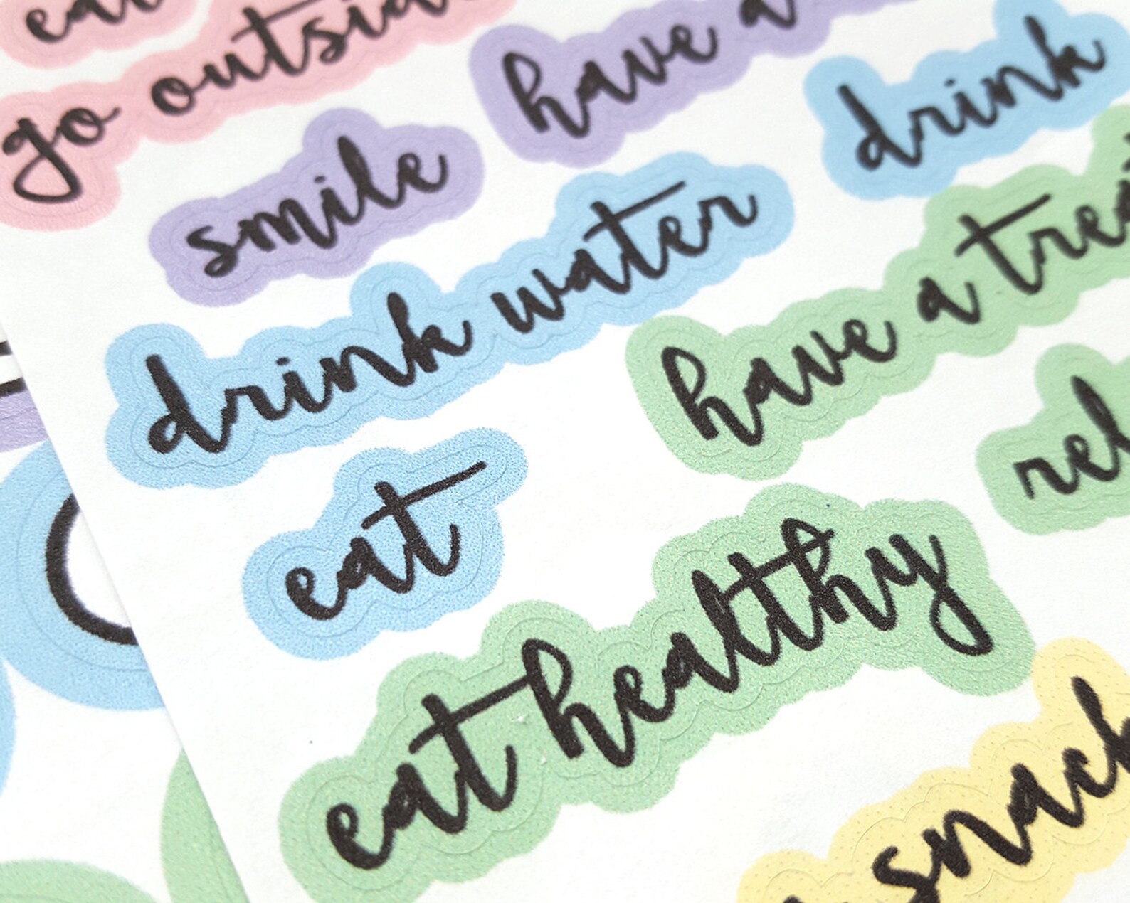 Custom Word Stickers Custom Planner Stickers Planner Etsy