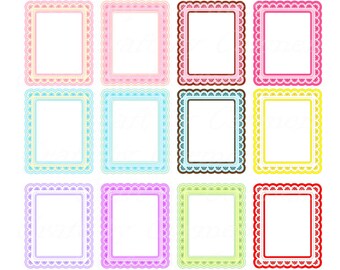 polka dot frames frames clip art cute frames scrapbook etsy