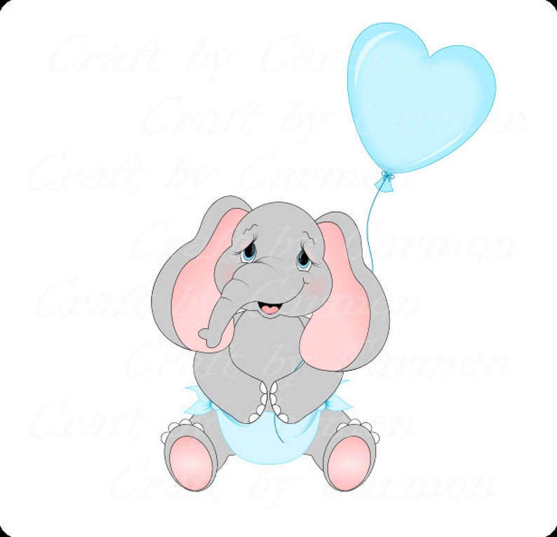 Cute Elephant Clip Art Zoo Safari Jungle Graphic Design - Etsy