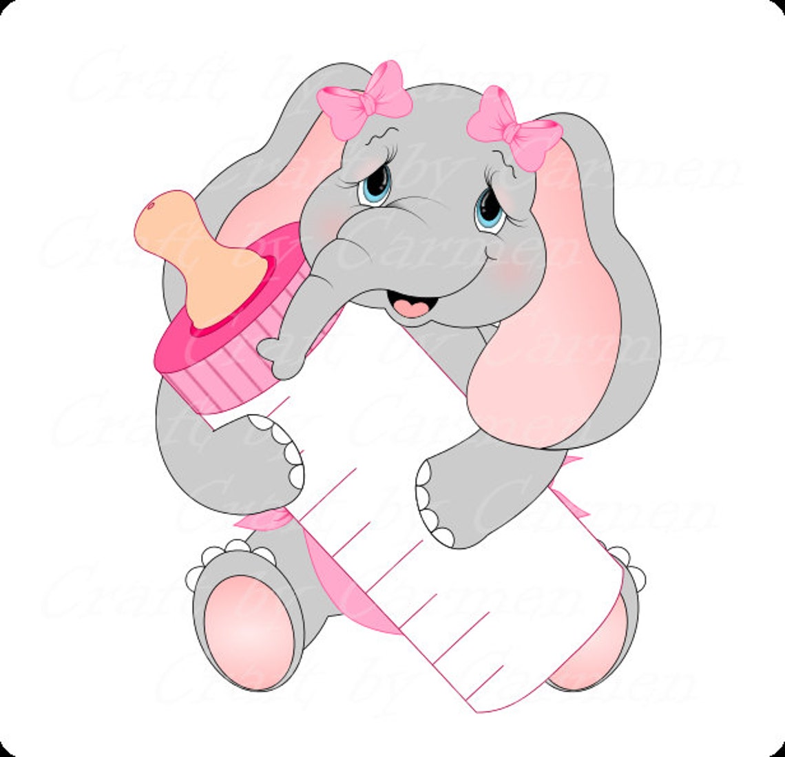 Cute Elephant Clip Art Zoo Safari Jungle Graphic Design | Etsy