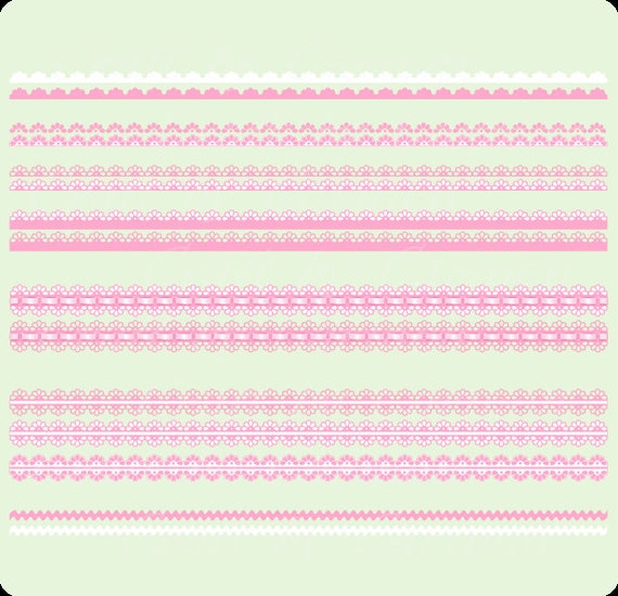 pink borders clip art borders clipart cute borders etsy