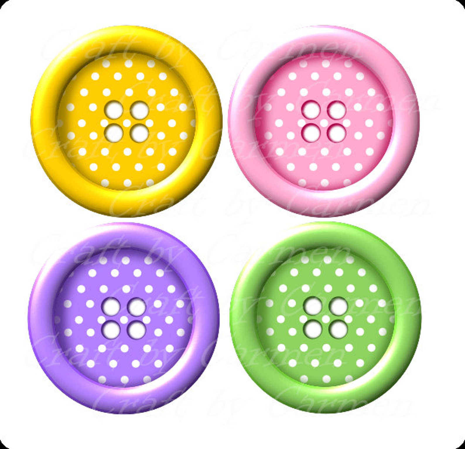 Sewing Buttons Clip Artbutton Clipartsew Clipart | Etsy
