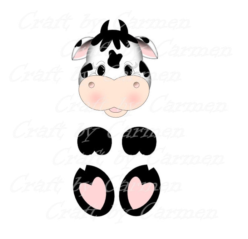 digital art .Transparent background personal /& small business use scrapbook Cow clip art farm graphic design,