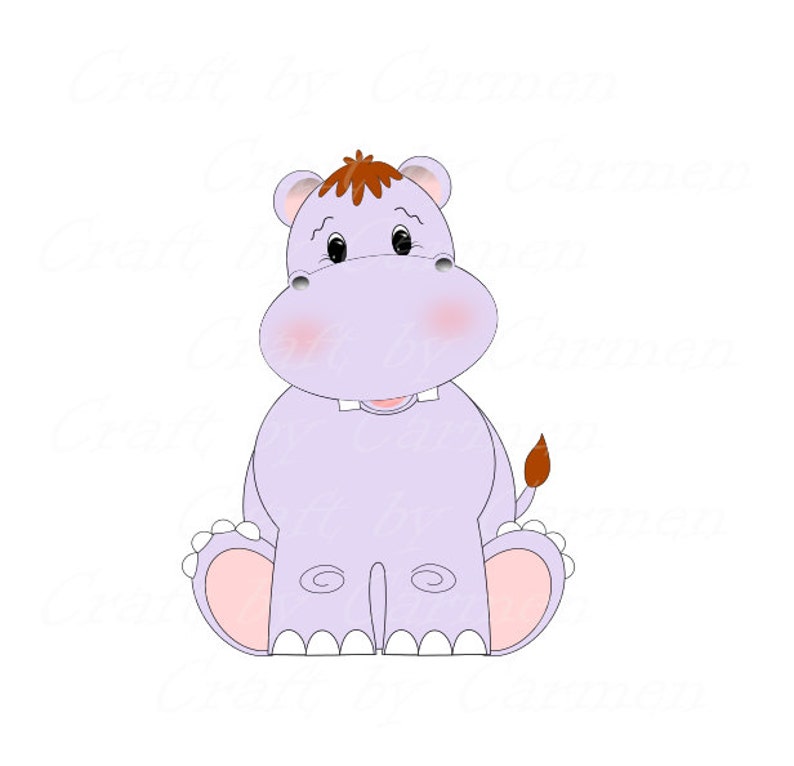 Hippopotamus clip art hippo cute hippo zoo safari | Etsy