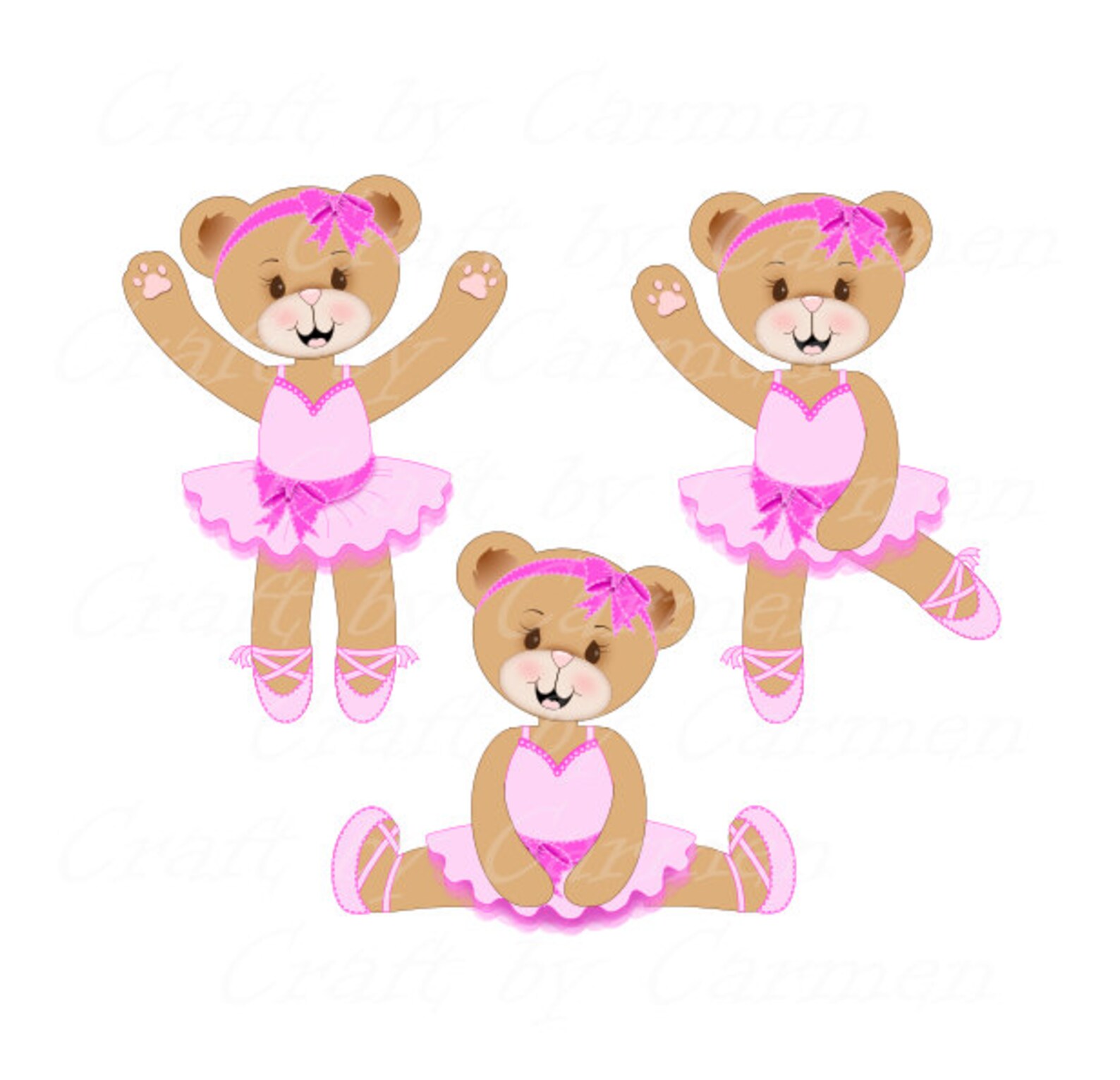 Cute Bear Bear Ballerina Sweet Teddy Bear Dance personal - Etsy