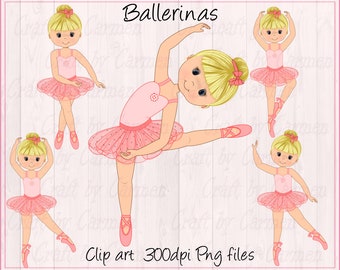 Ballerina clip art, dancer, ballet digital art, scrapbook, (personal & small business use). 300dpi PNG Files TRANSPARENT BACKGROUND