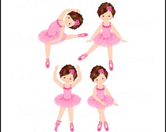 Ballerina clip art, dancer, ballet digital art, scrapbook, (personal & small business use). 300dpi PNG Files TRANSPARENT BACKGROUND