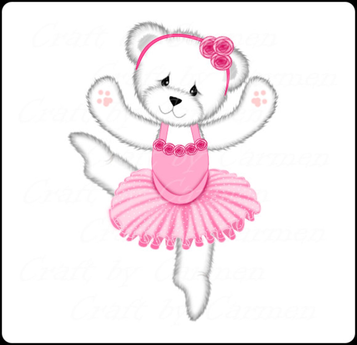 Ballerina Teddy Bear Teddy Bear Ballerina Clip Art Digital - Etsy