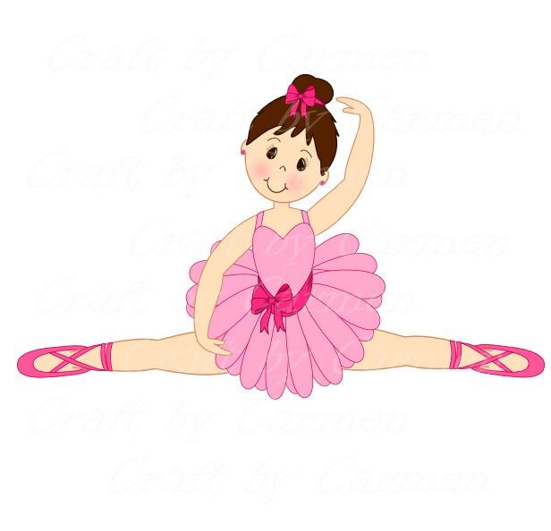 Ballerina clip art dancer ballet digital art scrapbook | Etsy