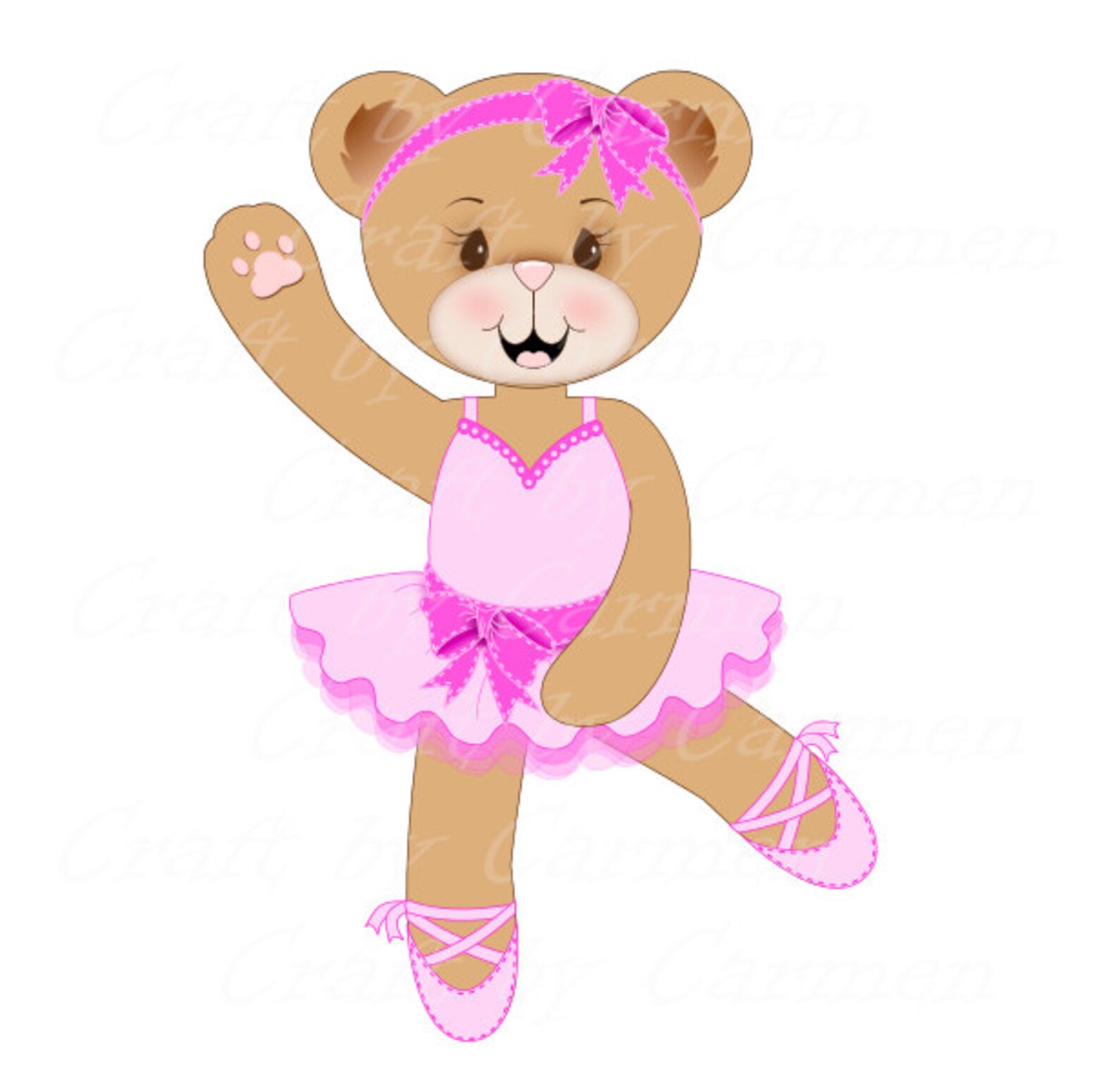 Cute Bear Bear Ballerina Sweet Teddy Bear Dance personal - Etsy
