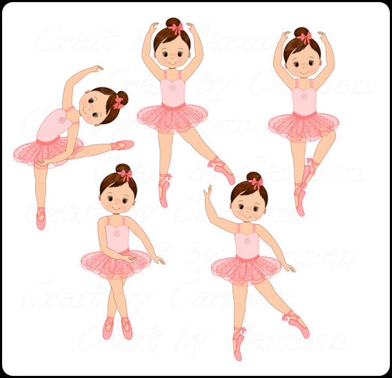 Ballerina Clip Art Dancer Ballet Digital Art Scrapbook Etsy
