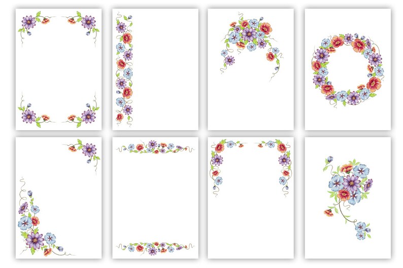 Free Printable Rustic Flower Borders