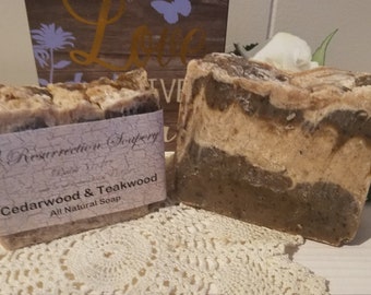 Cedarwood & Teakwood All Natural Goat's Milk Soap