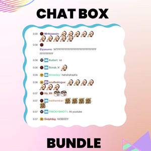 Cute 80s Squiggle Chat Box Bundle and 3D Clips | Pastel Retro Stream ...