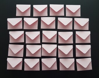 Light Pink Miniature Envelopes: 24-Piece Set, Scrapbooking Favors (4.5 x 3.5 cm)