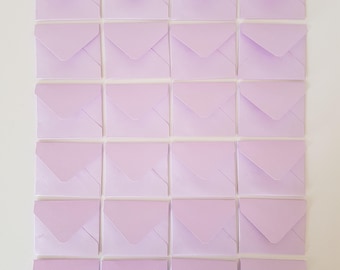 Sobres miniatura color lila - juego de 24 - 4,5 x 3,5 cm, 80 g/m², mini sobres pequeños, bonitos y divertidos, ideales para scrapbooking.