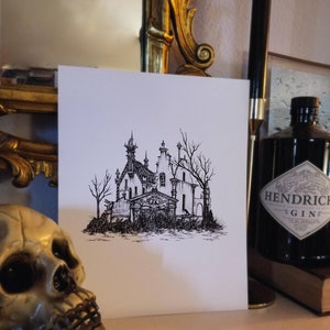 Edward Scissorhands Castle- Tim Burton Wall Decor Fiction Inspired Fine Art Print