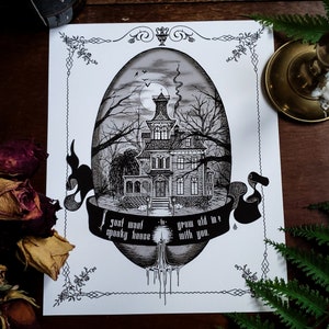 Victorian Gothic Valentine- Vintage Inspired Wall Decor Fine Art Print
