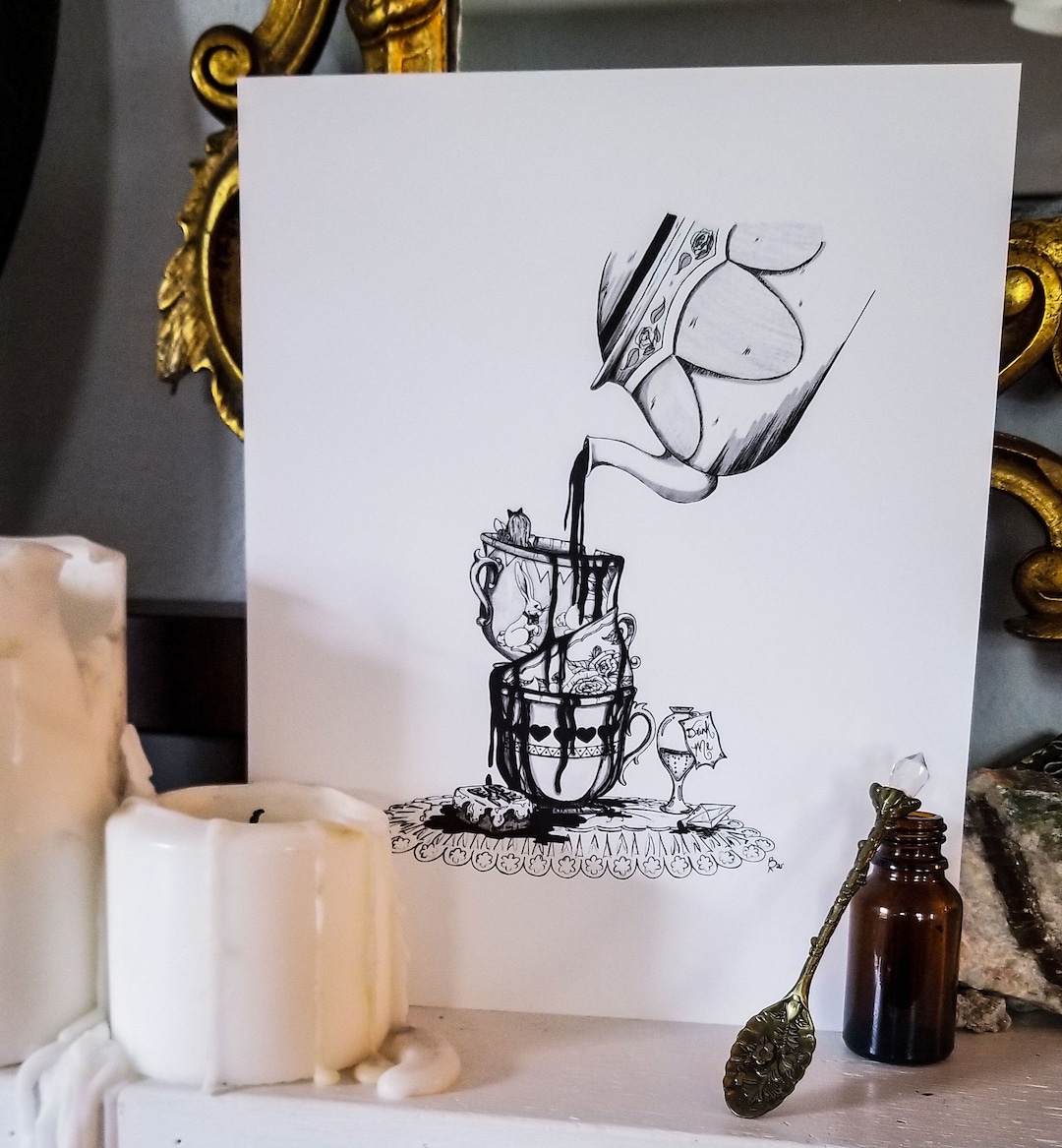 Tea Time- Alice in Wonderland Wall Decor Fine Art Print - Etsy