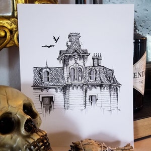 Forgotten Ghosts- Haunted Victorian House Wall Decor Fine Art Print Wall Decor