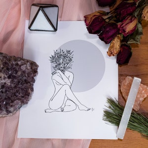 Self Love Female Body Positivity -Wall Decor Fine Art Print Version 1