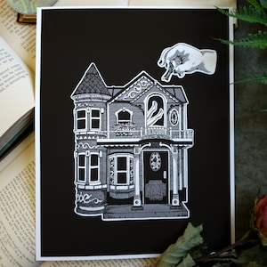 Victorian Doll House - Spooky Doll House Wall Decor Gothic Architecture  Fine Art Print