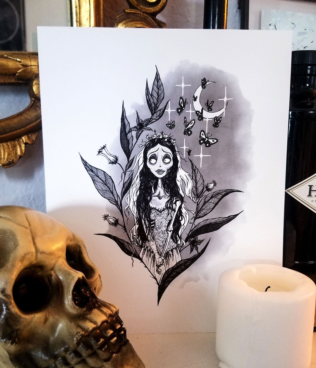 Buy The Corpse Bride Emily- Tim Burton Wall Decor Fine Art Print