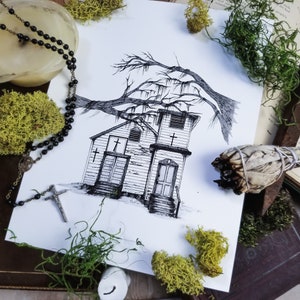 Abandoned Church Southern Gothic Architecture - Haunted Louisiana Wall Decor Fine Art Print