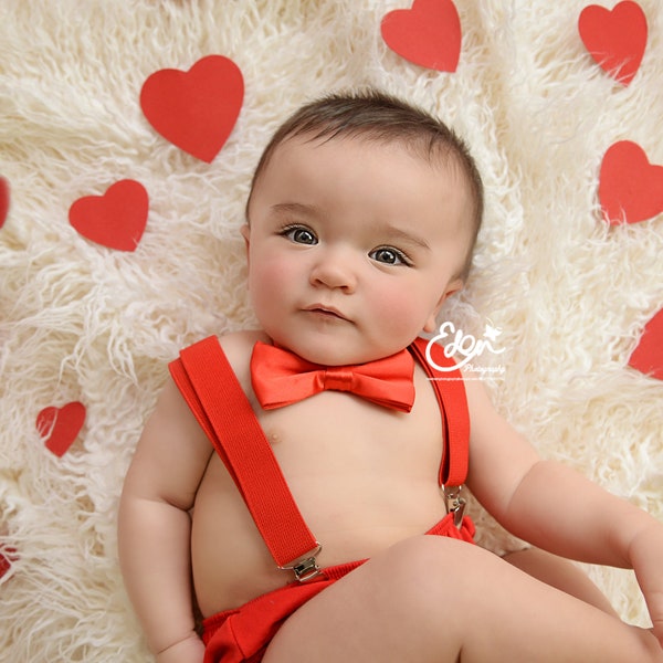 Digital Download Valentines Day Backdrop Background Red Hearts and White Floki Fur Fluffy. Prop Scene for Newborn Baby / Toddler Photography