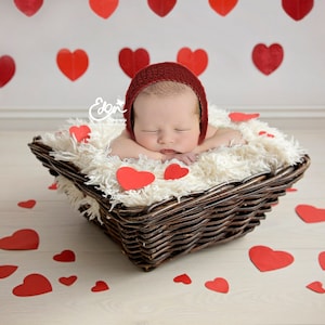 Valentines Day Digital Download Backdrop Valentine Red Hearts Prop Scene Newborn Baby and Toddler Photography