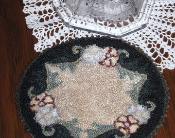 Vintage doll house hooked rug