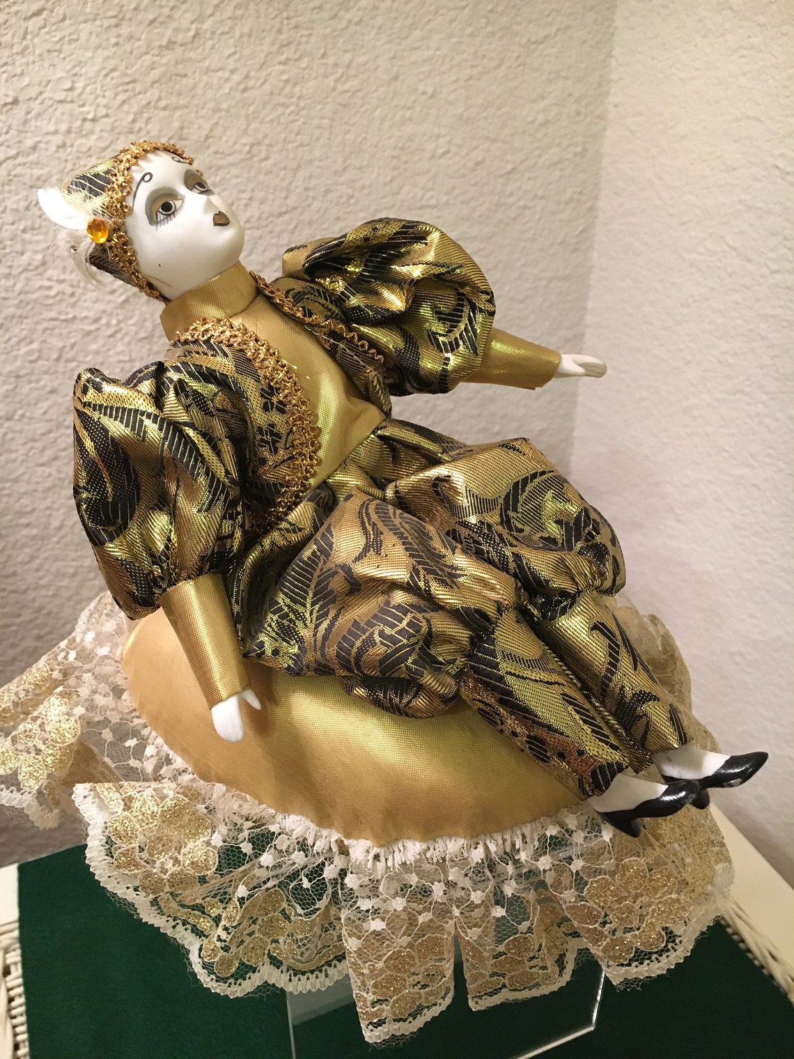 Vintage Jester Doll Music Box Etsy