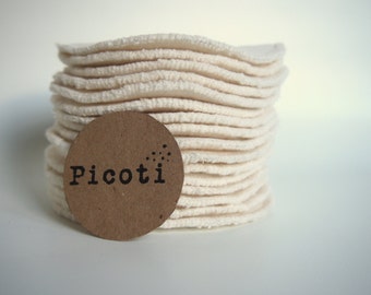 Bamboo***Facial pads in bamboo-viscose,organic cotton/cloth wipes,washable make up remover,reusable round pad double thickness, facial round