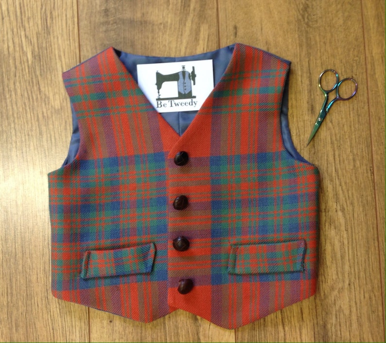 Childs Girl/'sBoy/'s MacIntoshTartan Bespoke WaistcoatVest