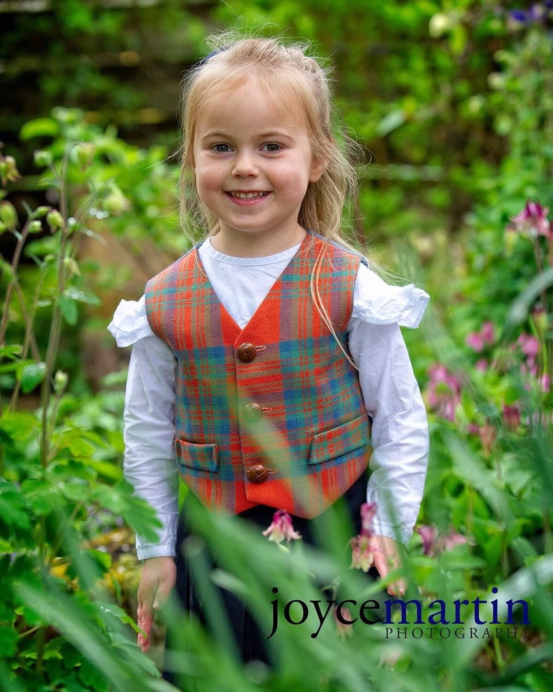 Childs Girl/'sBoy/'s MacIntoshTartan Bespoke WaistcoatVest