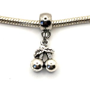 Bing Kirsche Charm, europäischer Charme, Baumeln Charme, Kirschen Charme, Cocktail Kirsche Charme, passt für alle Designer und europäische Bettelarmband