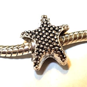 Starfish Charm, European Charm, Textured Charm, Beach Charm, Beach Jewelryv Fits all Designer and European Charm Bracelets