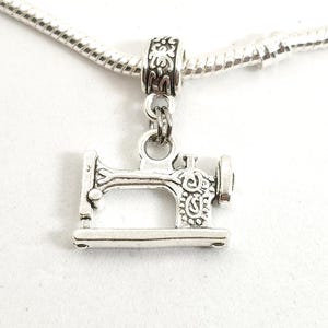 Sewing Machine Charm, Sewing Charm, Crafters Charm, Seamstress Gift, Dangle Charm,  Necklace Pendant Fits Designer & European Charm Bracelet