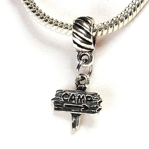 Camper Charms, Camping Charm, Scout Charm, Campground Charm, Tent Camping, Camp Charm, Fits all Designer and European Charm Bracelet
