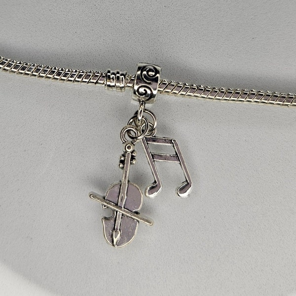 Violin Charm, Musical Note Charm, Viola Charm, Musical Charm, Music Charm, Orchestra Charm, Fits Designer & European Charm Bracelets