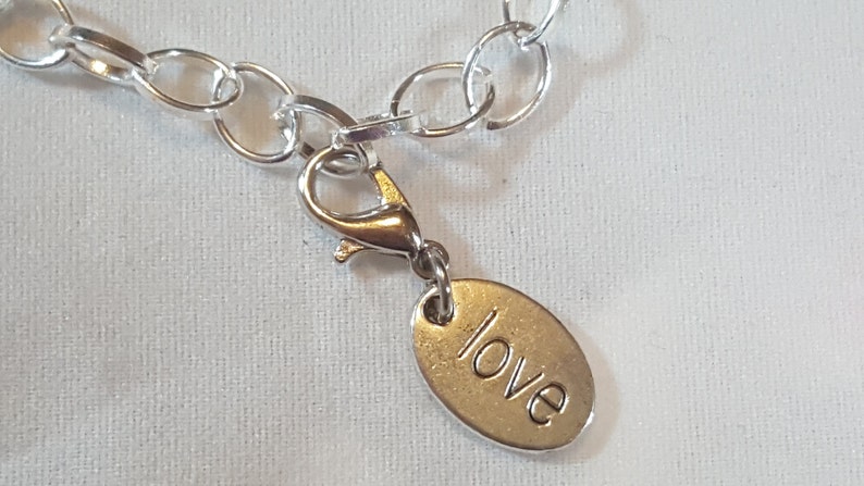 I Love You Charm With Lobster Claw Clasp Charms for Bracelets and Necklaces