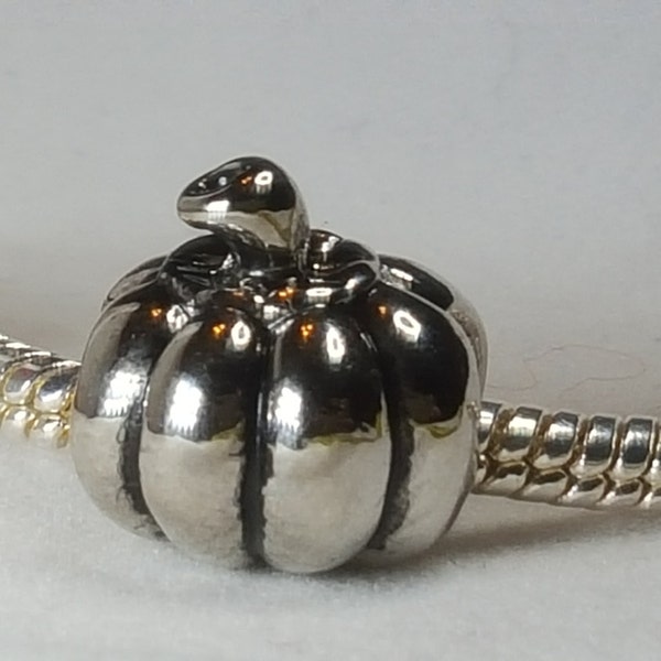 Pumpkin Charm, Autumn Charm, Fall Charm, Halloween Charm,  Fits all Designer and European Charm Bracelets
