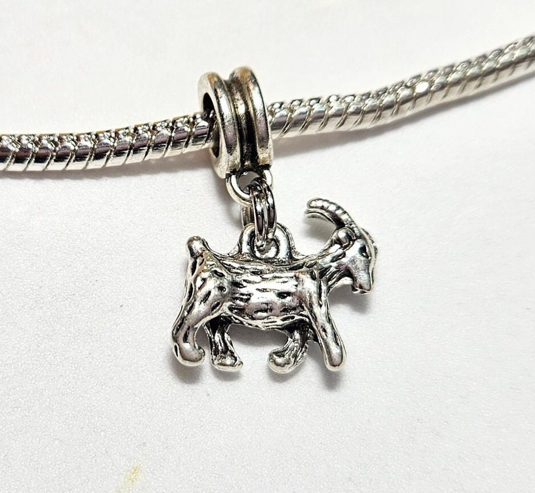 Goat Charm Ram Charm Dangle Charm Farm Animal Charm Billy Goat Charm 3D Charm Fits All Designer and European Charm Bracelets Etsy