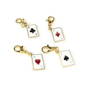 Pingente de carta de baralho com fecho de lagosta – Pingente de clipe para jogos de cartas de cassino e jogos de azar
