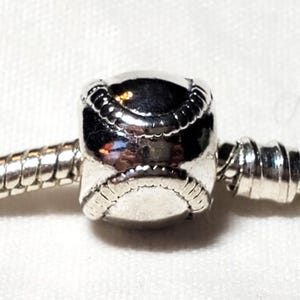 Baseball Charm, Softball Charm, Baseball Pendant, Softball Pendant, Baseball Stitched, MLB Baseball-Fits Designer & European Charm Bracelets
