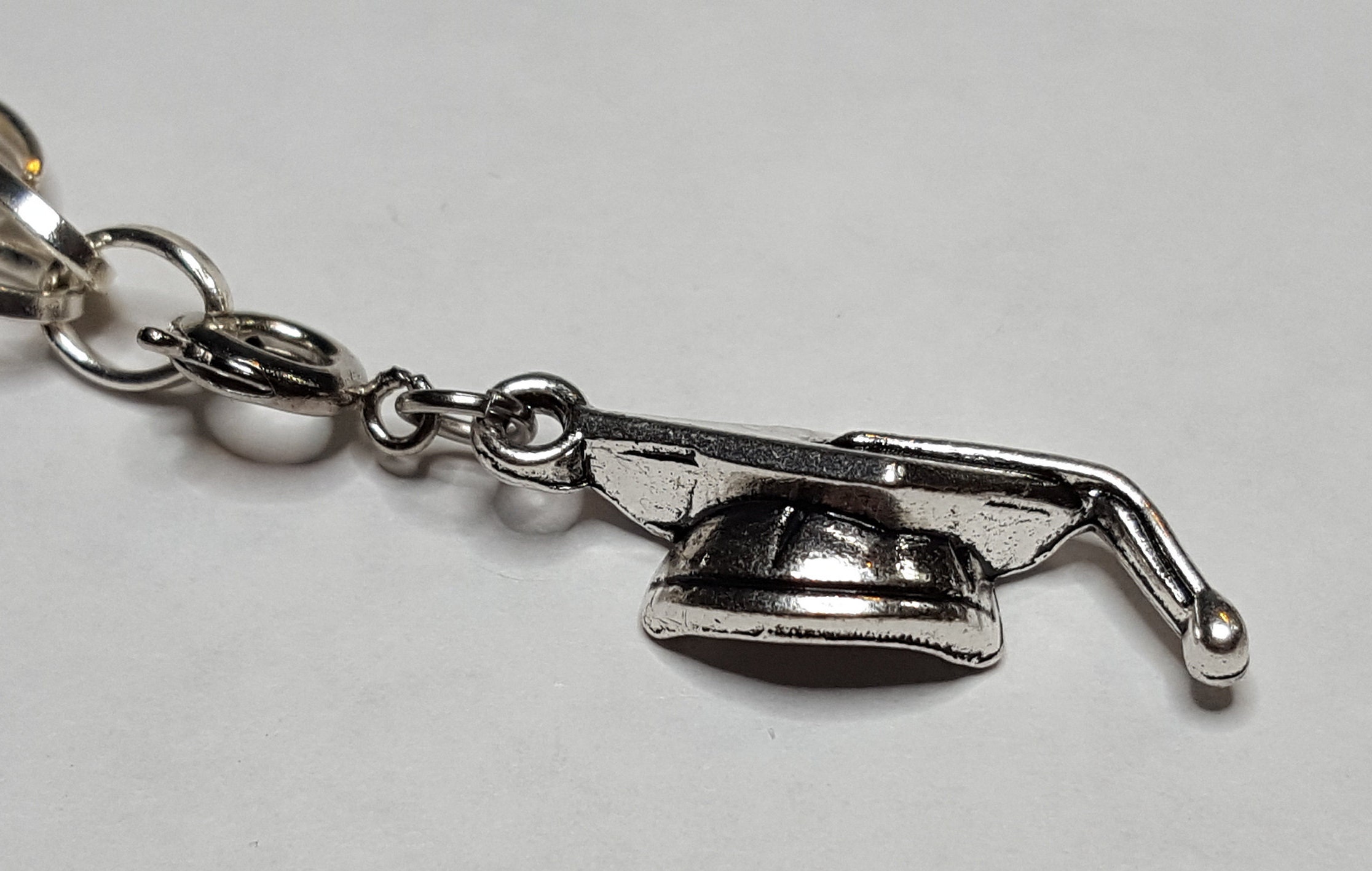 Charms for Bracelets and Necklaces Grad Cap 2017 Charm With Lobster Claw Clasp
