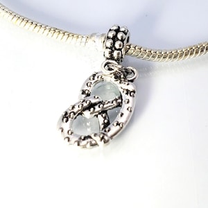 Pretzel Charm, Hot Pretzel Charm, 3D Charm, Octoberfest Charm,  - Fits all Designer and European Charm Bracelets